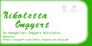 nikoletta ongyert business card